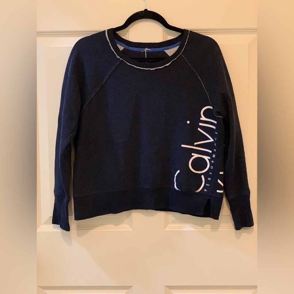 Calvin Klein Navy Sweatshirt. Size-Small